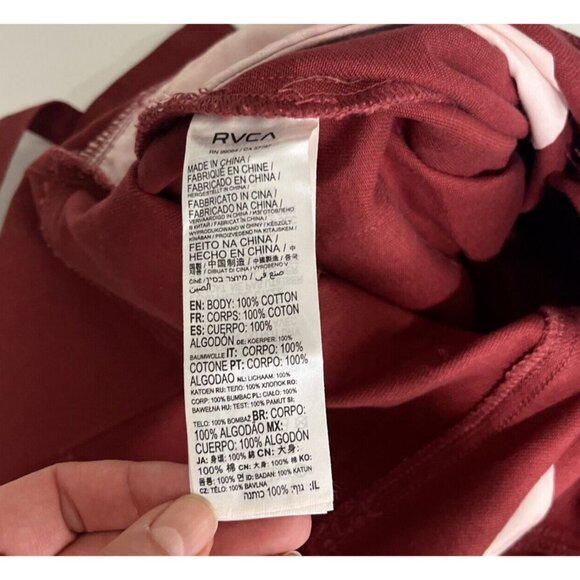 RVCA Burgundy Overalls Womens Size XL Baggy Skater Grunge - Picture 7 of 16